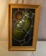 Prachtig Glas in Lood - Vrouw en Zon' - in Vitrinekast, Antiek en Kunst, Antiek | Glas en Kristal, Ophalen of Verzenden
