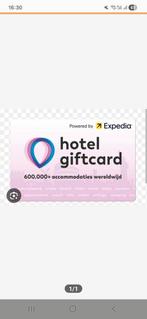 Hotel giftcard twv 250 plus korting 20 euro, Tickets en Kaartjes, Kortingen en Cadeaubonnen, Eén persoon, Cadeaubon