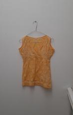 Geel (desi) gilet met bloemenborduursel en pailletten (XS), Ophalen of Verzenden, Zo goed als nieuw, Maat 34 (XS) of kleiner, Geel