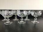 6 vintage Luminarc champagne/wijnglazen met geetste rand, Ophalen of Verzenden