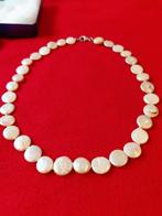 Zoetwater parelketting met zilver slotje, Sieraden, Tassen en Uiterlijk, Kettingen, Ophalen of Verzenden, Zo goed als nieuw, Wit