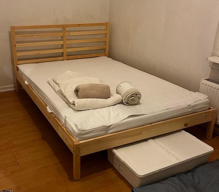 IKEA Tarva Bedframe, Luroy Lattenbodem & Abygda Matras, Huis en Inrichting, Slaapkamer | Bedden, Zo goed als nieuw, Eenpersoons