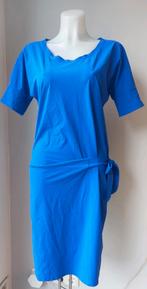 helena hart blauwe travelstof jurk maat XS-S, Blauw, Zo goed als nieuw, Maat 36 (S), Boven de knie