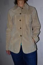 NIEUW: Beige, middellange suede jas - maat 36/38., Fashion Concept, Verzenden, Beige, Nieuw