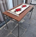 Vintage tafeltje  met gratis kleedje, Ophalen, Gebruikt, 50 tot 100 cm, 50 tot 100 cm
