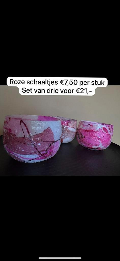 Roze schaaltjes, Huis en Inrichting, Woonaccessoires | Overige, Nieuw, Ophalen of Verzenden