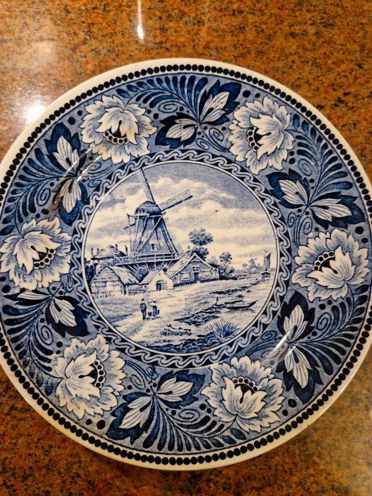 Delfts Blauw Bord Windmolen, Antiek en Kunst, Antiek | Wandborden en Tegels, Ophalen