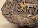 wandbord hout herten vintage, Ophalen of Verzenden
