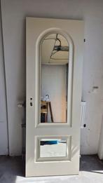 Hardhouten spiegeldeur opdek créme kleur, Ophalen, Gebruikt, Minder dan 80 cm, Binnendeur