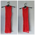 Rode mini dress, Verzenden, Rood