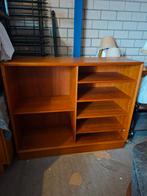 Vintage boekenkast Mid-century modern teak, Met plank(en), Gebruikt, 150 tot 200 cm, 25 tot 50 cm