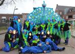 Carnavals kleding pauwen groep, Carnaval, Ophalen of Verzenden, Zo goed als nieuw, Kleding