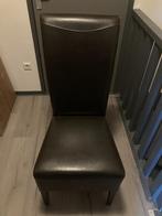 Eetkamerstoelen, Huis en Inrichting, Stoelen, Ophalen, Gebruikt, Bruin, Leer
