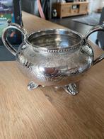 Antieke verzilverde suikerpot van  James Dixon & Sons, Antiek en Kunst, Antiek | Goud en Zilver, Ophalen of Verzenden, Zilver