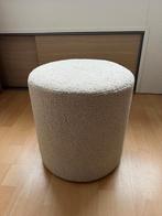 Beige teddy poef, Ophalen, Minder dan 50 cm, Rond, Minder dan 50 cm