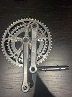 Campagnolo non fluted triple crankset, Fietsen en Brommers, Fietsonderdelen, Ophalen of Verzenden, Gebruikt, Racefiets, Crankstel of Pedalen