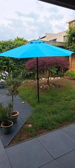 Blauwe parasol, Tuin en Terras, Parasols, Ophalen, Gebruikt