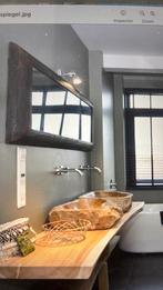 Prachtige PTMD spiegel in acaciahouten lijst, Huis en Inrichting, Ophalen, Zo goed als nieuw, Rechthoekig