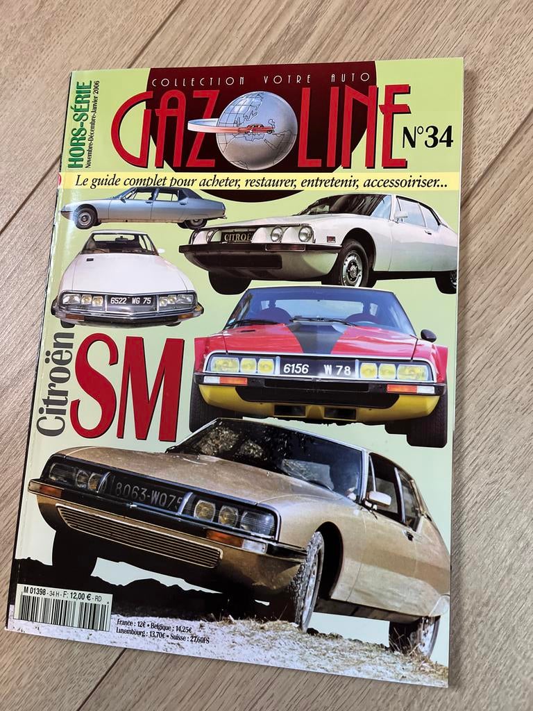 Gazoline Magazine Citroën SM - Hors Série Nr. 34, Ophalen of Verzenden, Zo goed als nieuw, Citroën