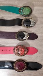 Vintage riemen met grote ronde gespen, Kleding | Dames, Riemen en Ceinturen, Overige kleuren, Tailleriem, Ophalen of Verzenden