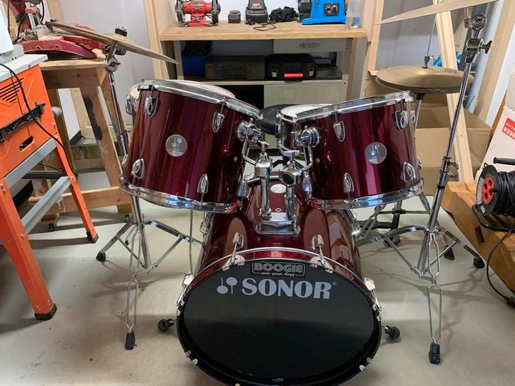 Compleet Sonor drumstel, Muziek en Instrumenten, Drumstellen en Slagwerk, Gebruikt, Sonor, Ophalen