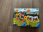Puzzel + memory Brandweerman Sam, Ophalen of Verzenden, 10 tot 50 stukjes, Zo goed als nieuw