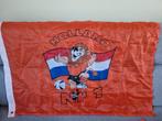 2x Holland vlag Oranje met leeuw en voetbal / 100 x 70 cm, Ophalen of Verzenden, Gebruikt