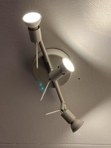 Krusnate plafondlamp spotjes Ikea (incl 3 gloeilampen)