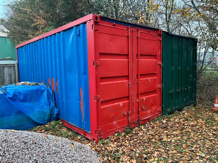 2 stuks 6m Zeecontainer - Zelf Transport, Zakelijke goederen, Machines en Bouw | Keten en Containers, Ophalen