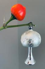 Oude kerstbal: paddestoel zilver met beschildering, Diversen, Kerst, Ophalen, Zo goed als nieuw