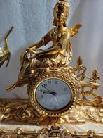 Mooie vuur Vergulde bronzen pendule, Antiek en Kunst, Antiek | Klokken, Ophalen of Verzenden
