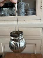 Vintage Zilverkleurige Kandelaar ( 2stuks), Gebruikt, Ophalen of Verzenden, Metaal, Kandelaar