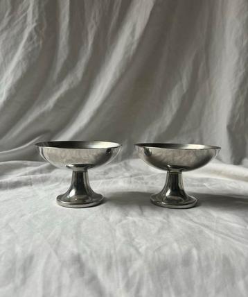 Vintage Italiaanse Alfra Alessi design ijscoupes set van 2 beschikbaar voor biedingen