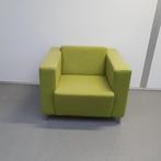 Relaxfauteuil - groene stof fauteuil stoel, Gebruikt, Stof, Ophalen