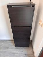 ZGAN 3x BISSA Schoenenkast 3 vakken, zwartbruin, 49x28x135cm, Huis en Inrichting, Kasten | Schoenenkasten, Ophalen, Zo goed als nieuw