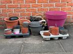 GRATIS bloempotten, Tuin en Terras, Bloempotten, Ophalen, Kunststof, Gebruikt, Rond