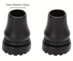 Antislip kruk rubber stokdop  22 mm zwart 4 stuks, Ophalen of Verzenden, Nieuw