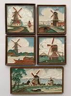 Porceleyne Fles Delft Cloisonne tegels molens, Antiek en Kunst, Ophalen of Verzenden