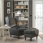 Oorfauteuil + voetenbankje, Ophalen, Gebruikt, 75 tot 100 cm, Stof