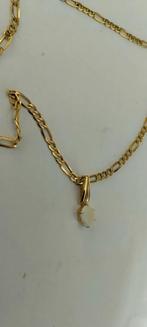 14 karaat gouden halsketting Figaro met gouden hanger, Ophalen of Verzenden, Zo goed als nieuw, Goud, Goud