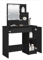 Nieuwe Kaptafel met LED - Zwart, Huis en Inrichting, Tafels | Kaptafels, 100 tot 150 cm, Nieuw, Hout, 50 tot 100 cm