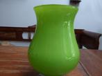 Vintage grote opaline coupe, groen, 32 cm., Ophalen of Verzenden