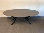 Ovale eettafel HPL antraciet 220x120, 100 tot 150 cm, 200 cm of meer, Ophalen of Verzenden, Zo goed als nieuw