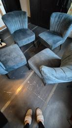 Fauteuil Velvet petrol X4, Huis en Inrichting, Ophalen, Minder dan 75 cm, Zo goed als nieuw, Stof