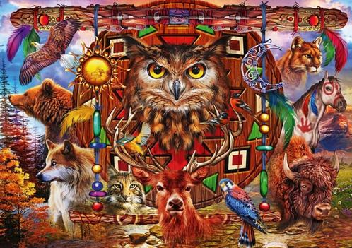 nieuwe bluebird legpuzzel 1000 Animal Totem, Hobby en Vrije tijd, Denksport en Puzzels, Nieuw, Legpuzzel, 500 t/m 1500 stukjes