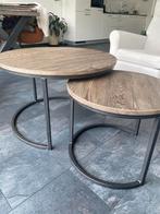 Set van 2 ronde salontafels, Ophalen, Rond