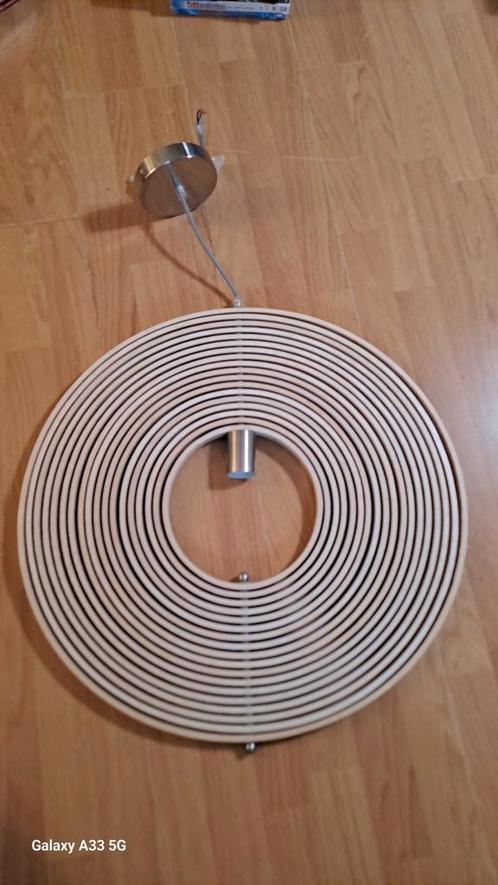 Chericoni (Hornbach) lamp hanglamp hout +/- 60 cm, Huis en Inrichting, Lampen | Hanglampen, Zo goed als nieuw, Hout, Ophalen of Verzenden