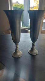 Zilverkleurige Vaas - Elegant Design, Antiek en Kunst, Ophalen of Verzenden