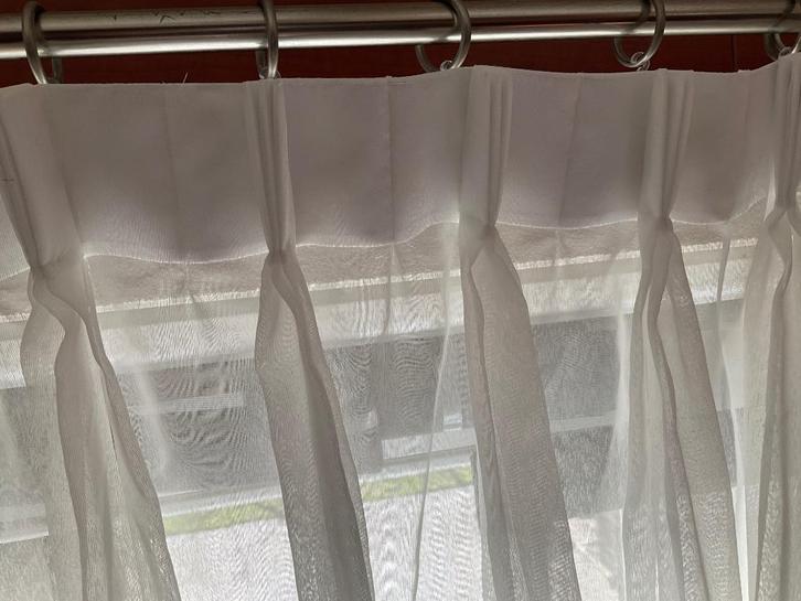 Inbetween gordijn, Huis en Inrichting, Stoffering | Gordijnen en Lamellen, Zo goed als nieuw, 200 cm of meer, 200 cm of meer, Wit
