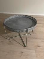 Zilveren Salontafel, Huis en Inrichting, Tafels | Salontafels, Gebruikt, 100 tot 150 cm, Rond, Metaal